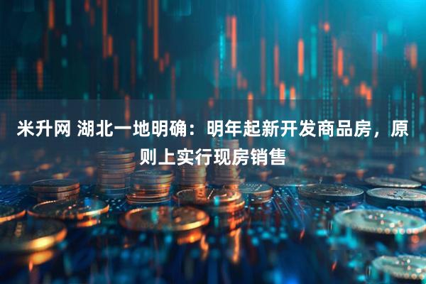 米升网 湖北一地明确：明年起新开发商品房，原则上实行现房销售